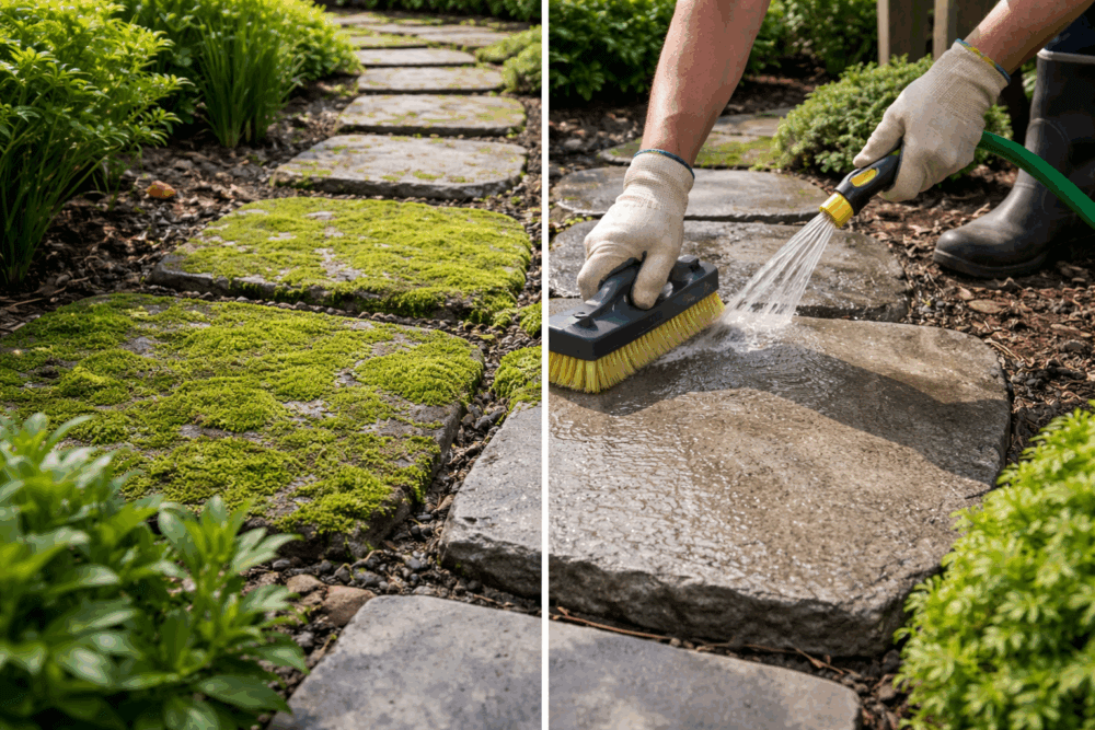 Perawatan Hardscape Taman agar Tidak Cepat Berlumut dan Retak Banner