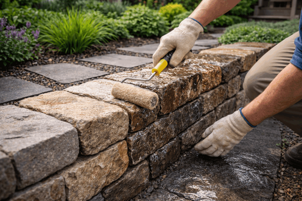 Perawatan hardscape taman agar tidak berlumut dan retak
