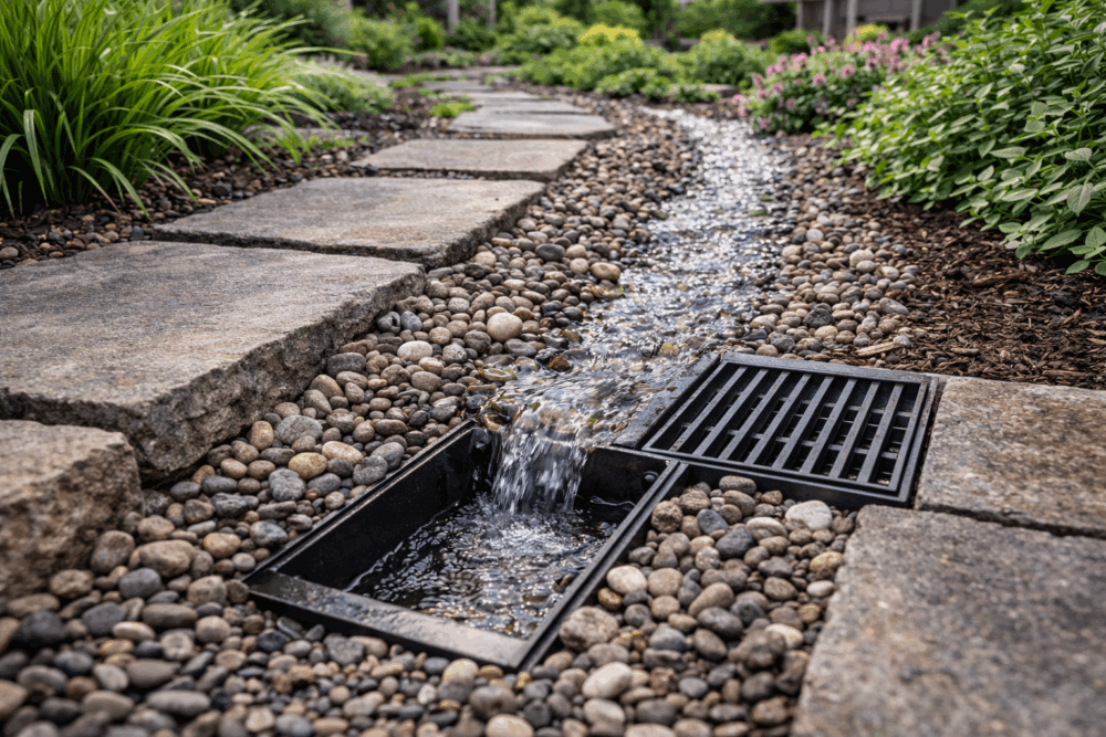 Perawatan hardscape taman agar tidak berlumut dan retak