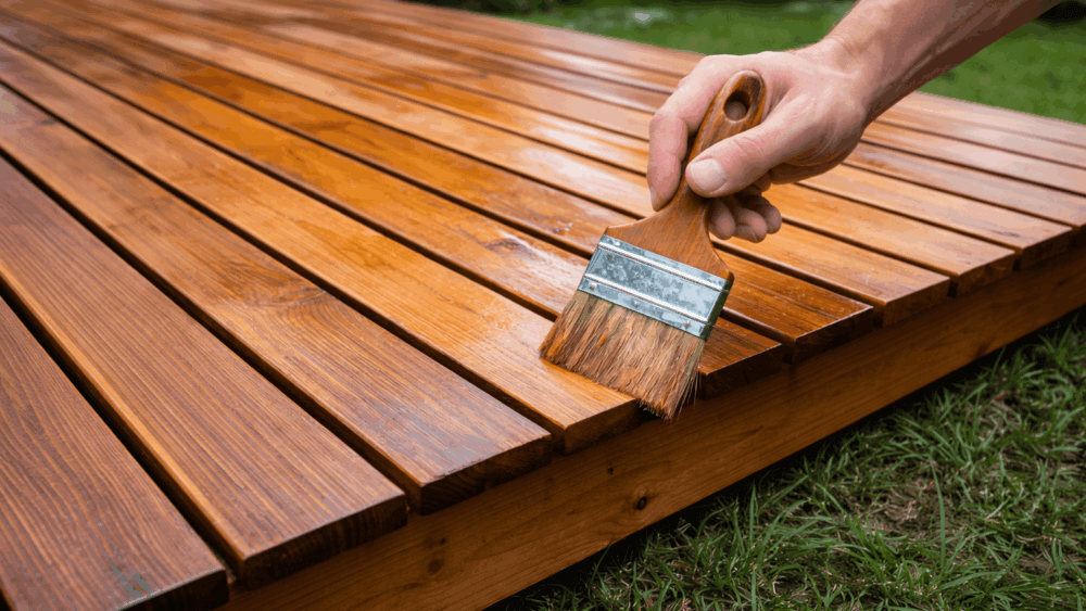 perawatan elemen kayu dan batu alam taman 2