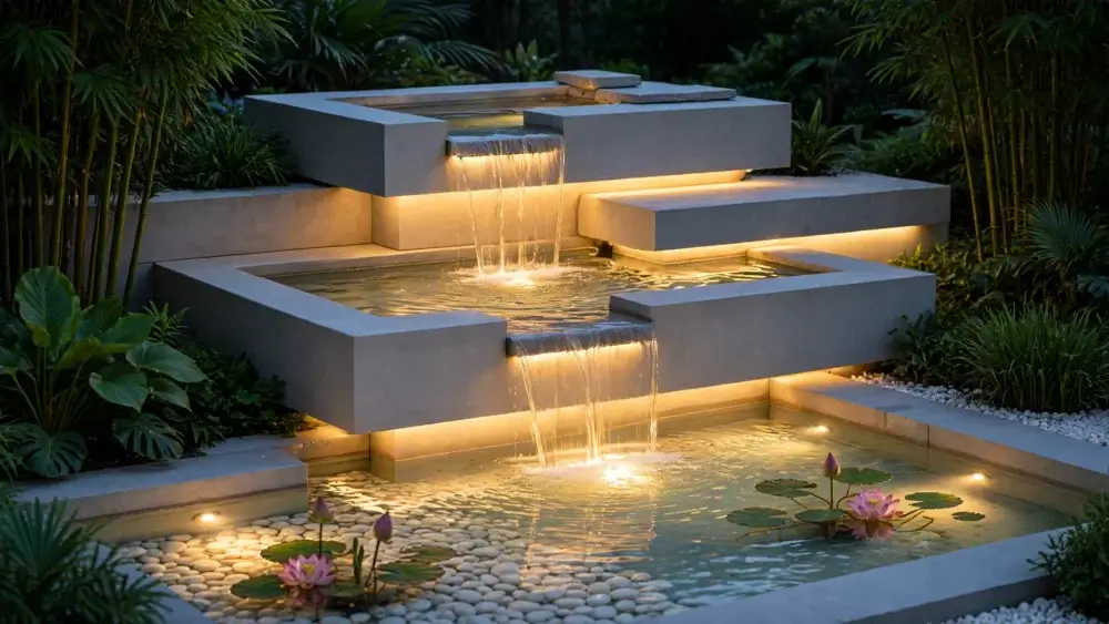 5 Desain Water Feature Minimalis untuk Menyejukkan Teras Samping Banner